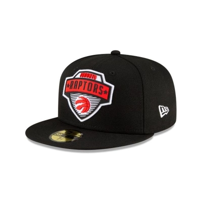 Black Toronto Raptors Hat - New Era NBA Tip Off Edition 59FIFTY Fitted Caps USA5104872